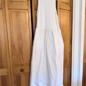 White Sleeveless Maxi Dress